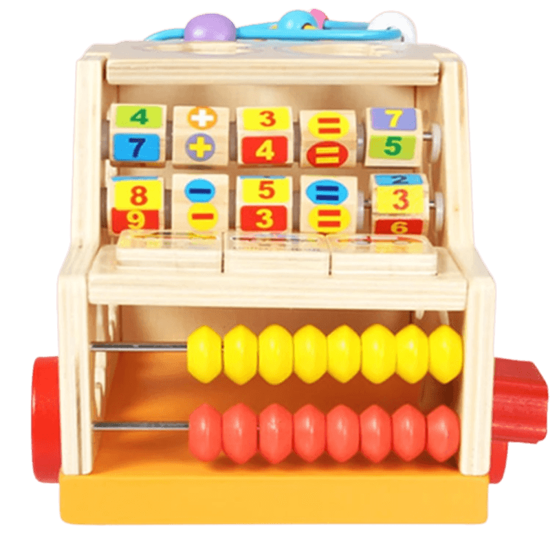 Jucarii, Copii si Bebe - Jucarii si jocuri - Jucarii & jocuri educative - Jucarii interactive - Centru de activitati 5 in 1, Camion din lemn, Montessori, 3 ani, multicolor, 3 ani+, Edujucarii - Infinity.ro