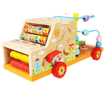 Jucarii, Copii si Bebe - Jucarii si jocuri - Jucarii & jocuri educative - Jucarii interactive - Centru de activitati 5 in 1, Camion din lemn, Montessori, 3 ani, multicolor, 3 ani+, Edujucarii - Infinity.ro