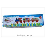 Jucarii, Copii si Bebe - Jucarii si jocuri - Jucarii & jocuri educative - Jucarii interactive - Jucarie din lemn Trenulet, set de construit, 18 piese, forme geometrice, 3 ani+, EduJucarii - Infinity.ro