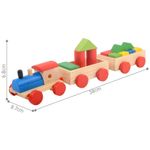 Jucarii, Copii si Bebe - Jucarii si jocuri - Jucarii & jocuri educative - Jucarii interactive - Jucarie din lemn Trenulet, set de construit, 18 piese, forme geometrice, 3 ani+, EduJucarii - Infinity.ro