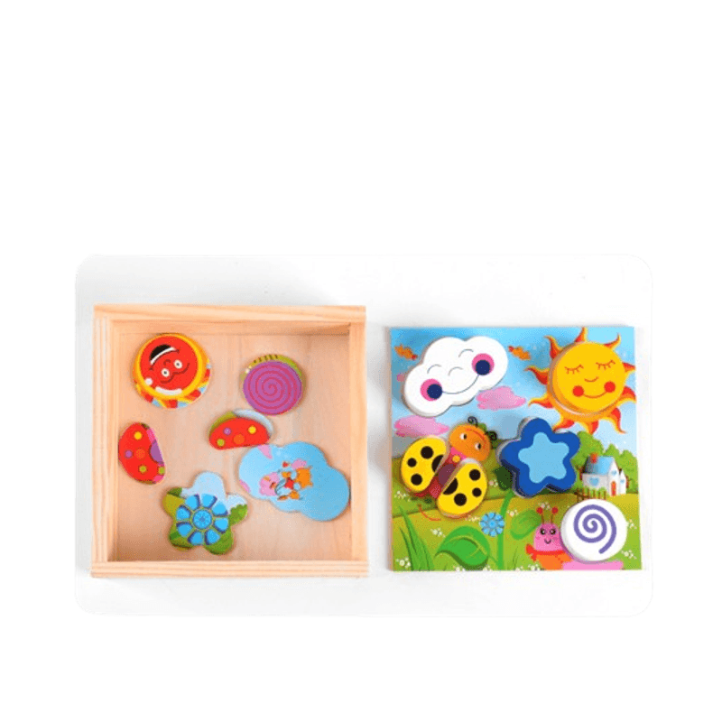 Jucarii, Copii si Bebe - Jucarii si jocuri - Jucarii & jocuri educative - Jucarii interactive - Joc educativ, Puzzle din lemn cu 18 piese inserabile, Graph Intelligence box, 3 ani+, Edujucarii - Infinity.ro