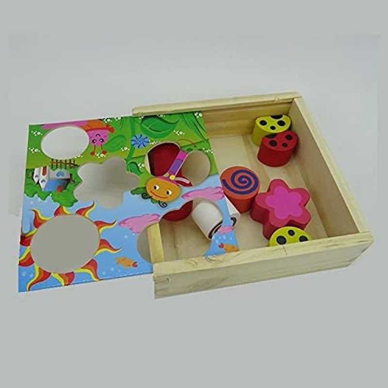 Jucarii, Copii si Bebe - Jucarii si jocuri - Jucarii & jocuri educative - Jucarii interactive - Joc educativ, Puzzle din lemn cu 18 piese inserabile, Graph Intelligence box, 3 ani+, Edujucarii - Infinity.ro