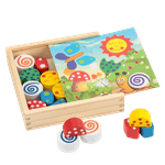 Jucarii, Copii si Bebe - Jucarii si jocuri - Jucarii & jocuri educative - Jucarii interactive - Joc educativ, Puzzle din lemn cu 18 piese inserabile, Graph Intelligence box, 3 ani+, Edujucarii - Infinity.ro