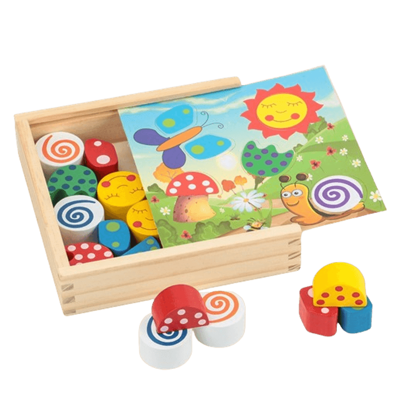 Jucarii, Copii si Bebe - Jucarii si jocuri - Jucarii & jocuri educative - Jucarii interactive - Joc educativ, Puzzle din lemn cu 18 piese inserabile, Graph Intelligence box, 3 ani+, Edujucarii - Infinity.ro