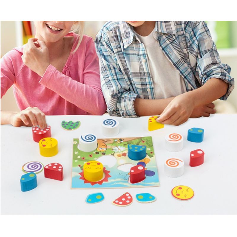 Jucarii, Copii si Bebe - Jucarii si jocuri - Jucarii & jocuri educative - Jucarii interactive - Joc educativ, Puzzle din lemn cu 18 piese inserabile, Graph Intelligence box, 3 ani+, Edujucarii - Infinity.ro