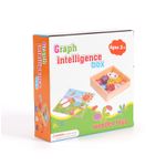 Jucarii, Copii si Bebe - Jucarii si jocuri - Jucarii & jocuri educative - Jucarii interactive - Joc educativ, Puzzle din lemn cu 18 piese inserabile, Graph Intelligence box, 3 ani+, Edujucarii - Infinity.ro