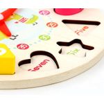 Jucarii, Copii si Bebe - Jucarii si jocuri - Jucarii & jocuri educative - Jocuri si jucarii educative - Joc Educativ si Distractiv din lemn, ceas cu jetoane puzzle, Montessori, + 3 ani, Edujucarii - Infinity.ro