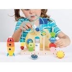 Jucarii, Copii si Bebe - Jucarii si jocuri - Jucarii & jocuri educative - Jocuri si jucarii educative - Jucarie educativa 2 in 1, stivuire pe numere, labirint cu margele, sistemul solar, 2 in 1, Montessori, 18 luni+ - Infinity.ro