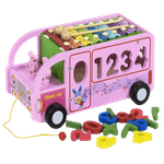 Jucarii, Copii si Bebe - Jucarii si jocuri - Jucarii & jocuri educative - Jocuri si jucarii educative - Autobuz educativ cu cifre si xilofon, lemn, Digital Percussion Bus, 3 ani+, EduJucarii - Infinity.ro