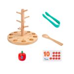 Jucarii, Copii si Bebe - Jucarii si jocuri - Jucarii & jocuri educative - Jocuri de memorie si inteligenta - Joc Montessori de Matematica si Indemanare, Pomul cu Mere, 10 mere, 10 cartonase, 3 ani+, EduJucarii - Infinity.ro