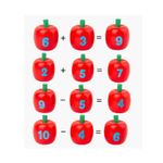 Jucarii, Copii si Bebe - Jucarii si jocuri - Jucarii & jocuri educative - Jocuri de memorie si inteligenta - Joc Montessori de Matematica si Indemanare, Pomul cu Mere, 10 mere, 10 cartonase, 3 ani+, EduJucarii - Infinity.ro