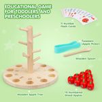 Jucarii, Copii si Bebe - Jucarii si jocuri - Jucarii & jocuri educative - Jocuri de memorie si inteligenta - Joc Montessori de Matematica si Indemanare, Pomul cu Mere, 10 mere, 10 cartonase, 3 ani+, EduJucarii - Infinity.ro