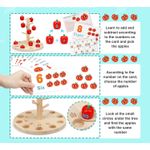 Jucarii, Copii si Bebe - Jucarii si jocuri - Jucarii & jocuri educative - Jocuri de memorie si inteligenta - Joc Montessori de Matematica si Indemanare, Pomul cu Mere, 10 mere, 10 cartonase, 3 ani+, EduJucarii - Infinity.ro