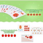 Jucarii, Copii si Bebe - Jucarii si jocuri - Jucarii & jocuri educative - Jocuri de memorie si inteligenta - Joc Montessori de Matematica si Indemanare, Pomul cu Mere, 10 mere, 10 cartonase, 3 ani+, EduJucarii - Infinity.ro