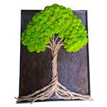 Casa si Gradina - Decoratiuni - Obiecte decorative - Accesorii decorative - Decoratiune pentru interior, copacul vietii cu licheni, 30x40 cm, verde - Infinity.ro