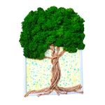 Casa si Gradina - Decoratiuni - Obiecte decorative - Accesorii decorative - Decoratiune interior, copacul vietii cu licheni, 15x20, verde, fluorescent - Infinity.ro