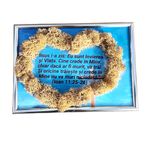 Casa si Gradina - Decoratiuni - Obiecte decorative - Accesorii decorative - Decoratiune pentru interior, tablou cu licheni, verset biblic, Ioan 11:25,26, 13x18 cm, crem - Infinity.ro