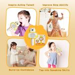 Jucarii, Copii si Bebe - Jucarii si jocuri - Jucarii de rol - Instrumente muzicale de jucarie - Microfon si difuzor pentru karaoke, pentru copii 3 ani+, Bluetooth, Plastic, Alb-Galben - Infinity.ro