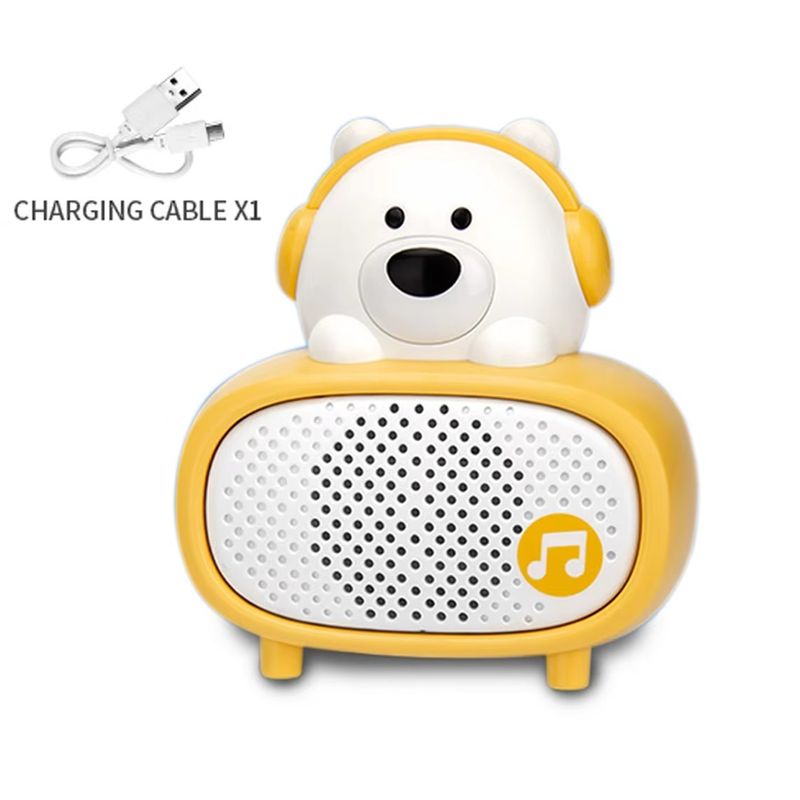 Jucarii, Copii si Bebe - Jucarii si jocuri - Jucarii de rol - Instrumente muzicale de jucarie - Microfon si difuzor pentru karaoke, pentru copii 3 ani+, Bluetooth, Plastic, Alb-Galben - Infinity.ro