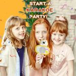 Jucarii, Copii si Bebe - Jucarii si jocuri - Jucarii de rol - Instrumente muzicale de jucarie - Microfon si difuzor pentru karaoke, pentru copii 3 ani+, Bluetooth, Plastic, Alb-Galben - Infinity.ro