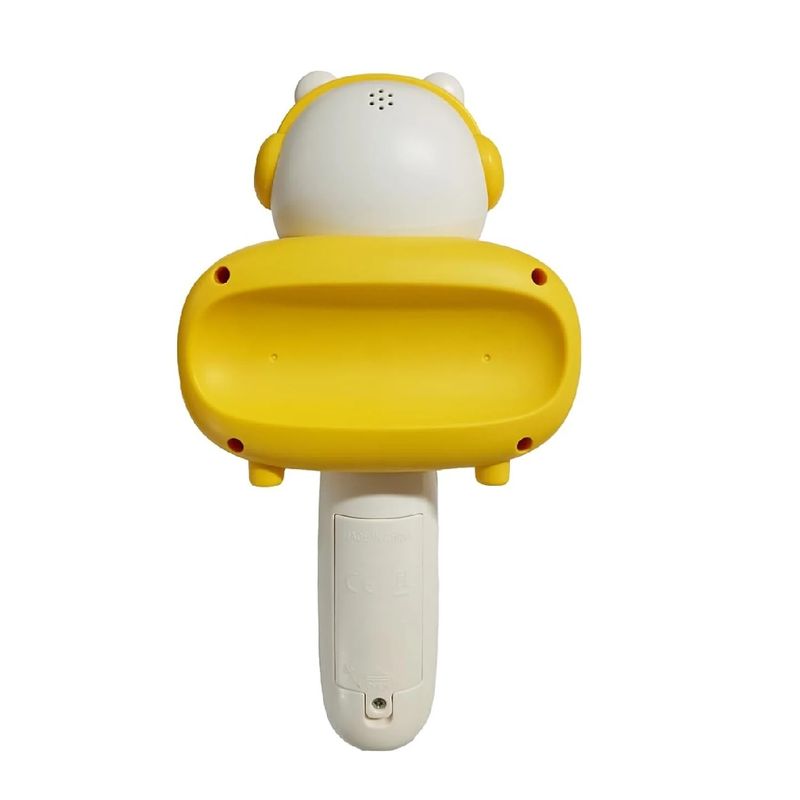 Jucarii, Copii si Bebe - Jucarii si jocuri - Jucarii de rol - Instrumente muzicale de jucarie - Microfon si difuzor pentru karaoke, pentru copii 3 ani+, Bluetooth, Plastic, Alb-Galben - Infinity.ro