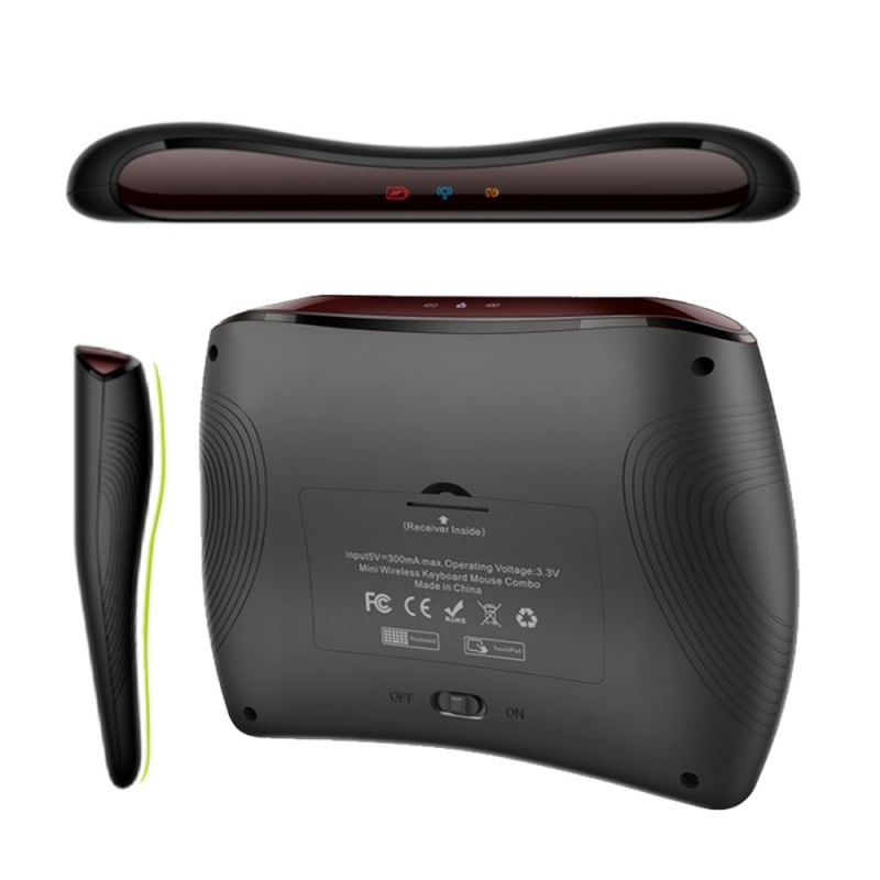 PC, gaming si accesorii - Periferice PC - Tastaturi - Tastatura Wireless Techstar® Vontar D8, Iluminata, 7 Culori, Android TV, PC, Smart - Infinity.ro