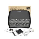 PC, gaming si accesorii - Periferice PC - Tastaturi - Tastatura Wireless Techstar® Vontar D8, Iluminata, 7 Culori, Android TV, PC, Smart - Infinity.ro