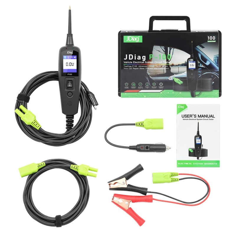 Auto si Moto - Reparatii si depanare - Scule auto - Testere si multimetre - Tester Profesional Circuite Electrice Techstar® P100, Diagnostic, 12/24V, Verificare Rezistenta, Masa, Voltaj, Servieta - Infinity.ro