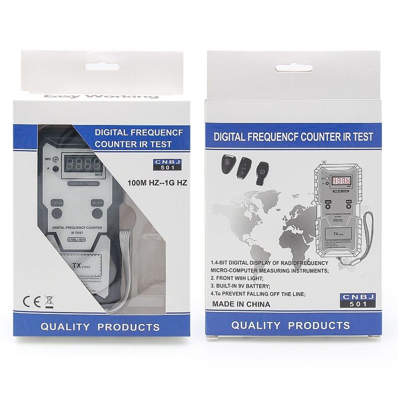 Auto si Moto - Reparatii si depanare - Scule auto - Testere si multimetre - Tester Digital de Frecventa pentru Telecomenzi Auto Techstar, Inalta Precizie, 100M HZ to 1G HZ, IR, Lumina LED - Infinity.ro