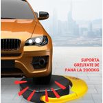 Casa si Gradina - Constructii - Scule de mana si unelte - Accesorii scule de mana - Blocator de parcare cu telecomanda, acumulator si cablu USB, maxim 2000kg, 3.8kg, 40 x 45 x 12.5 x 7.5 cm, galben-negru - Infinity.ro