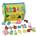 Jucarii, Copii si Bebe - Jucarii si jocuri - Jucarii & jocuri educative - Jucarii interactive - Casuta Sortatoare de Forme Geometrice si Cifre, Operatii matematice, Ceas,  5 activitati educative, Montessori, 3 ani +, - Infinity.ro