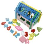 Jucarii, Copii si Bebe - Jucarii si jocuri - Jucarii & jocuri educative - Jucarii interactive - Casuta Sortatoare de Forme Geometrice si Cifre, Operatii matematice, Ceas,  5 activitati educative, Montessori, 3 ani +, - Infinity.ro