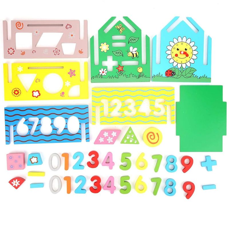 Jucarii, Copii si Bebe - Jucarii si jocuri - Jucarii & jocuri educative - Jucarii interactive - Casuta Sortatoare de Forme Geometrice si Cifre, Operatii matematice, Ceas,  5 activitati educative, Montessori, 3 ani +, - Infinity.ro