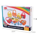 Jucarii, Copii si Bebe - Jucarii si jocuri - Jucarii & jocuri educative - Jucarii interactive - Set 6  Lacate, 6 chei, cartonase asociere cu imagini, Panda, Vacuta, Catelus, cuvinte, 18 piese, 3 ani +, Edujucarii - Infinity.ro