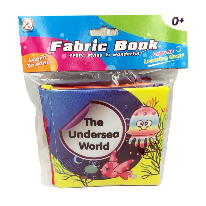 Carti si Birotica - Carti - Carti pentru copii - Carti pentru bebelusi - Carte senzoriala fosnitoare, bebelusi, cu animalute colorate, Undersea world, 4 pagini, 8 fete, 10 cm  x 2,5 cm  x 9 cm - Infinity.ro