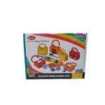 Jucarii, Copii si Bebe - Jucarii si jocuri - Jucarii & jocuri educative - Jucarii interactive - Set 6  Lacate, 6 chei, cartonase de asociere imagini diverse, Broscuta, Norisori, Cuvinte, 18 piese, 3 ani +, Edujucarii - Infinity.ro