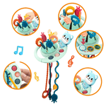 Jucarii, Copii si Bebe - Jucarii si jocuri - Jucarii bebelusi - Jucarii interactive bebelusi - Jucarie educationala  pentru bebelusi, dezvoltare senzoriala, dentitie fara BPA, ursulet albastru, Edujucarii - Infinity.ro