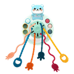 Jucarii, Copii si Bebe - Jucarii si jocuri - Jucarii bebelusi - Jucarii interactive bebelusi - Jucarie educationala  pentru bebelusi, dezvoltare senzoriala, dentitie fara BPA, ursulet albastru, Edujucarii - Infinity.ro