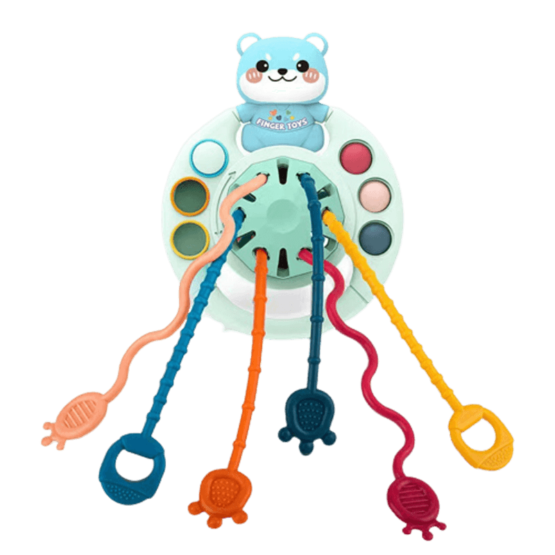 Jucarii, Copii si Bebe - Jucarii si jocuri - Jucarii bebelusi - Jucarii interactive bebelusi - Jucarie educationala  pentru bebelusi, dezvoltare senzoriala, dentitie fara BPA, ursulet albastru, Edujucarii - Infinity.ro