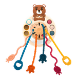 Jucarii, Copii si Bebe - Jucarii si jocuri - Jucarii bebelusi - Jucarii interactive bebelusi - Jucarie educationala invatare timpurie bebelusi, dezvoltare senzoriala, dentitie fara BPA, ursulet brun, Edujucarii - Infinity.ro