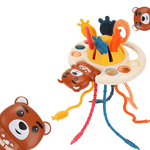 Jucarii, Copii si Bebe - Jucarii si jocuri - Jucarii bebelusi - Jucarii interactive bebelusi - Jucarie educationala invatare timpurie bebelusi, dezvoltare senzoriala, dentitie fara BPA, ursulet brun, Edujucarii - Infinity.ro