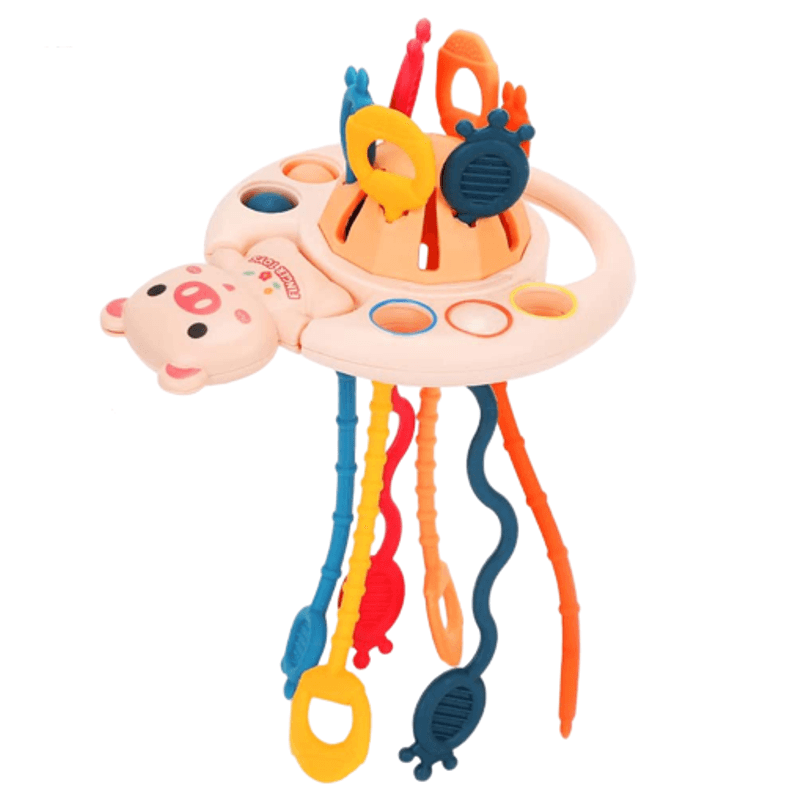 Jucarii, Copii si Bebe - Jucarii si jocuri - Jucarii bebelusi - Jucarii interactive bebelusi - Jucarie educationala invatare timpurie pentru bebelusi, dezvoltare senzoriala, dentitie fara BPA, porcusor, Edujucarii - Infinity.ro