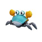 Jucarii, Copii si Bebe - Jucarii si jocuri - Jucarii bebelusi - Jucarii interactive bebelusi - Jucarie interactiva Crab cu sunete, lumini, se deplaseaza si canta, senzori bstacole, inductie, cablu USB, 3 ani+ - Infinity.ro