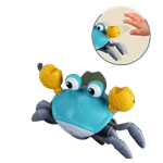 Jucarii, Copii si Bebe - Jucarii si jocuri - Jucarii bebelusi - Jucarii interactive bebelusi - Jucarie interactiva Crab cu sunete, lumini, se deplaseaza si canta, senzori bstacole, inductie, cablu USB, 3 ani+ - Infinity.ro