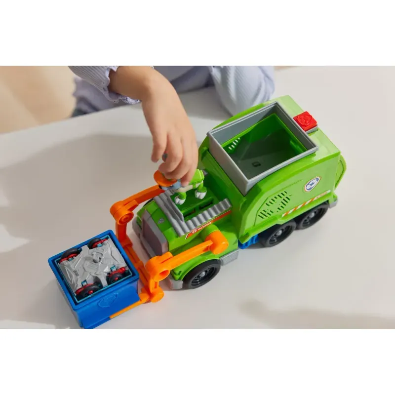 Jucarii, Copii si Bebe - Jucarii si jocuri - Vehicule si jucarii cu telecomanda - Masinute - Patrula Catelusilor Rocky Si Camionul De Reciclare Crush N Roll - Infinity.ro