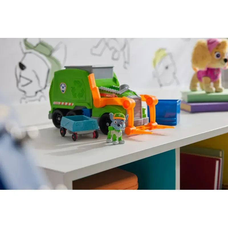 Jucarii, Copii si Bebe - Jucarii si jocuri - Vehicule si jucarii cu telecomanda - Masinute - Patrula Catelusilor Rocky Si Camionul De Reciclare Crush N Roll - Infinity.ro