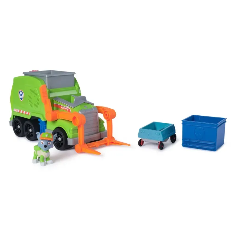 Jucarii, Copii si Bebe - Jucarii si jocuri - Vehicule si jucarii cu telecomanda - Masinute - Patrula Catelusilor Rocky Si Camionul De Reciclare Crush N Roll - Infinity.ro
