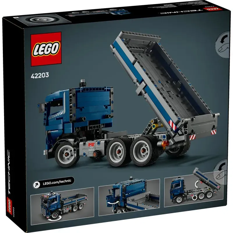 Jucarii, Copii si Bebe - Jucarii si jocuri - Seturi de constructie si cuburi - Seturi de constructie - Lego Technic Camion Cu Bena Basculanta 42203 - Infinity.ro