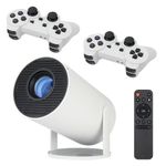 TV, Audio-Video si Foto - Videoproiectoare si accesorii - Videoproiectoare - Set cu proiector de jocuri 3D, X10 Plus, 2 controlere, 4K, 60W, 5G Wi-Fi, 10.1x10.35cm, alb - Infinity.ro