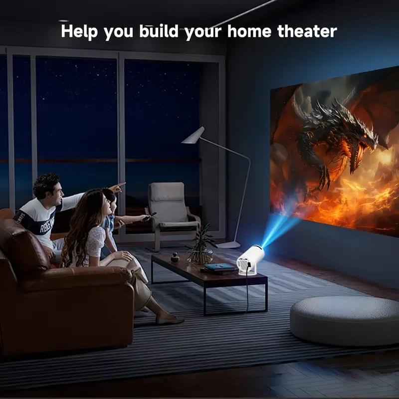 TV, Audio-Video si Foto - Videoproiectoare si accesorii - Videoproiectoare - Set cu proiector de jocuri 3D, X10 Plus, 2 controlere, 4K, 60W, 5G Wi-Fi, 10.1x10.35cm, alb - Infinity.ro